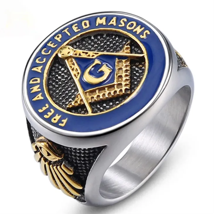 Blue And Gold Emblem Signet Ring Blue And Gold Emblem Signet Ring