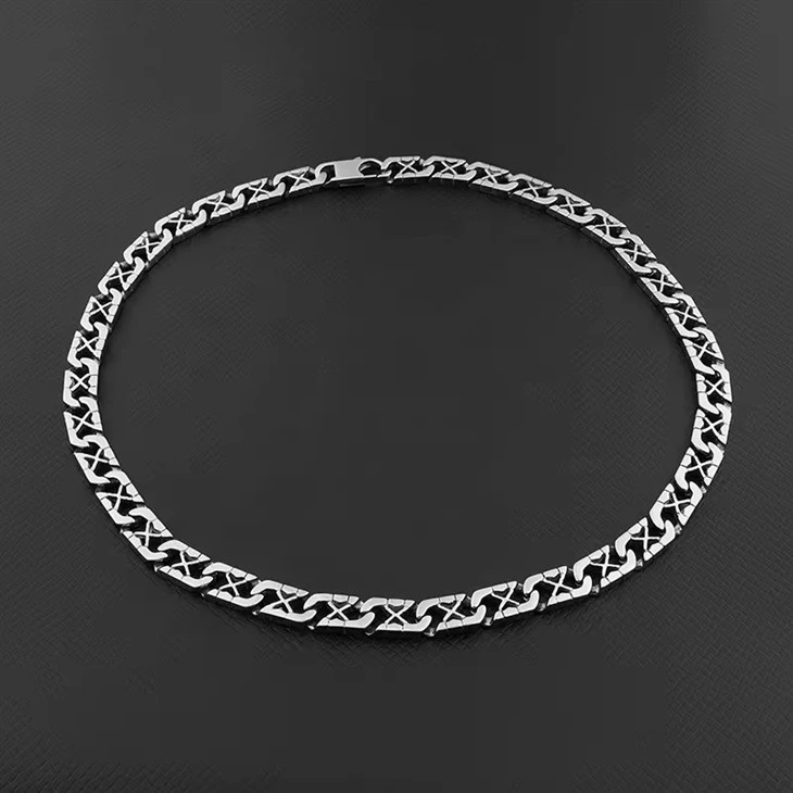 Unique Luxury Hiphop Thick Letter 316L Necklace Chain For Men Unique Luxury Hiphop Thick Letter 316L Necklace Chain For Men